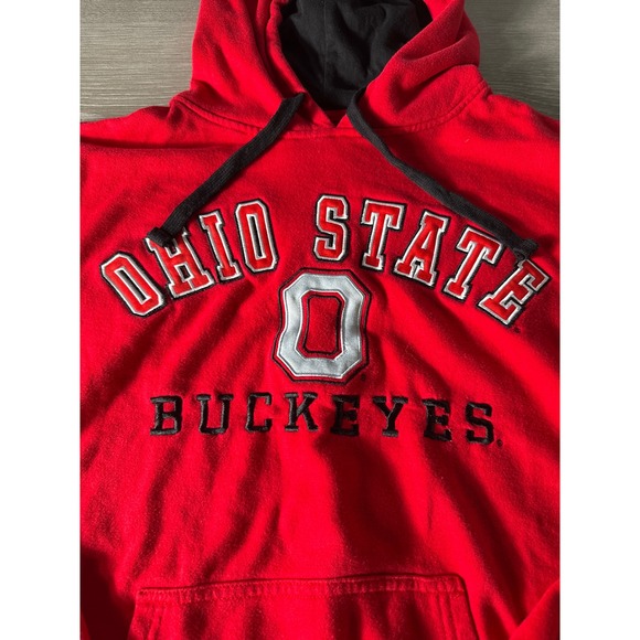 Ohio State Buckeyes Hoodie Sweatshirt Men's Size M Red Pullover NCAA Football - Picture 3 of 13